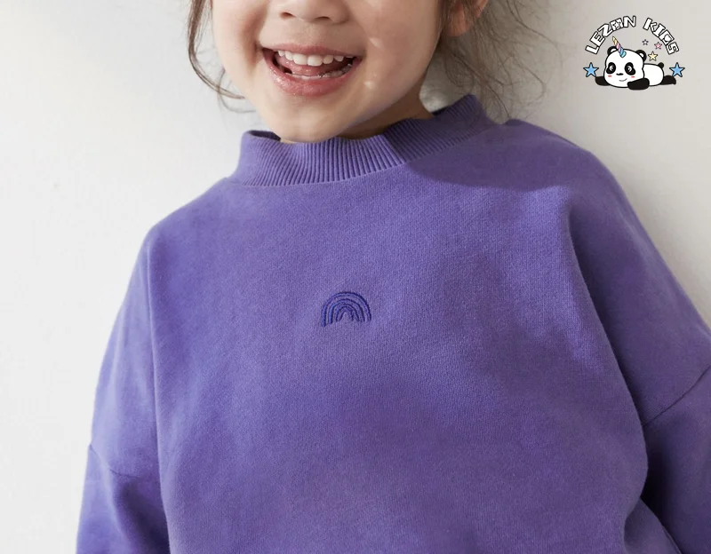 Customizable Trendy Crewneck Sweatshirt 2 Piece Set Patchwork Casual Wear Girls Boutique Clothing Sets - Product Image