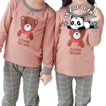 Customizable Universal Cute Underwear Set Boys Girls 100% Cotton Cartoon Sweater Baby Kids Clothes