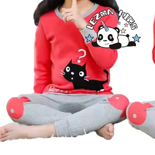 Customizable Universal Cute Underwear Set Boys Girls 100% Cotton Cartoon Sweater Baby Kids Clothes - Product Image