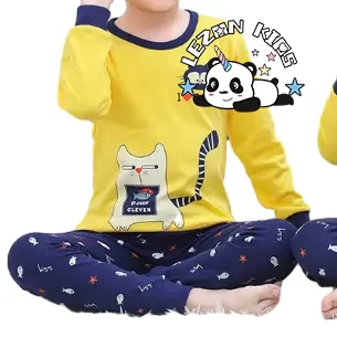 Customizable Universal Cute Underwear Set Boys Girls 100% Cotton Cartoon Sweater Baby Kids Clothes - Product Image
