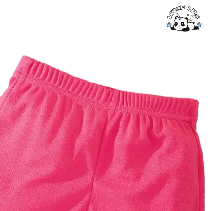 Customizable Wholesale New Products Cute rainbow Suspenders T-shirt and Shorts Little Girls Clothing Sets - Product Image