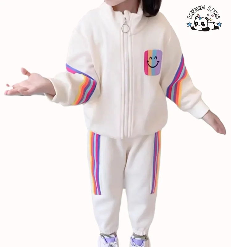 Conjunto de Roupas de Boutique Personalizadas para Meninas Fofas Estampas de Tecido Casual para Crianças de 2 a 14 Anos T