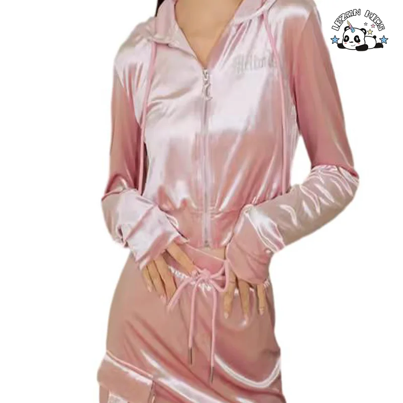 Conjunto de Roupas de Primavera Personalizadas para Crianças - Casaco com Capuz de Veludo e Saia Conjuntos de Roupas para Meninas - Product Image