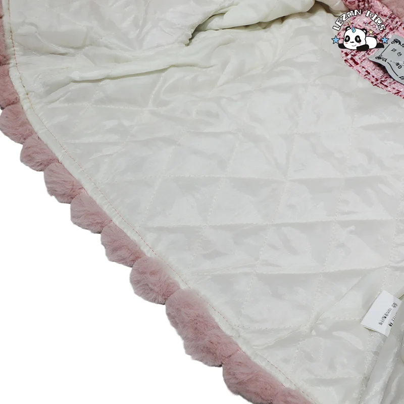 Designer Kids Fashion Wear Coat Short Skirt Two Piece Set Sweet Girls Tweed Skirt Suit - Product Image