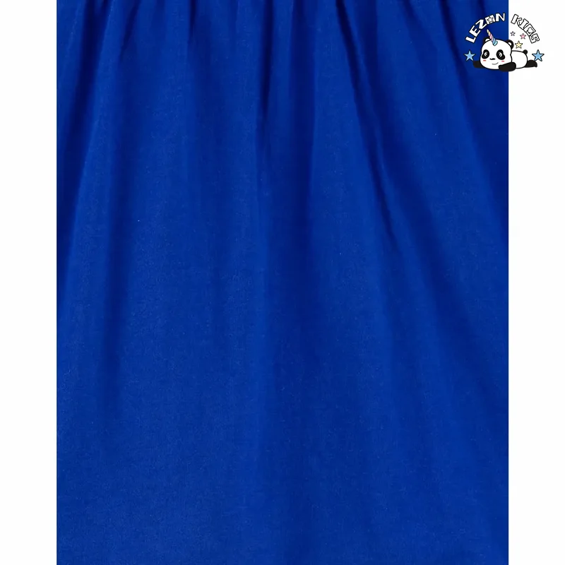 Factory Direct Sale Lovely Girls Summer Blue Clothes Stripe Shorts Two Pieces Clothing Sets - Product Image