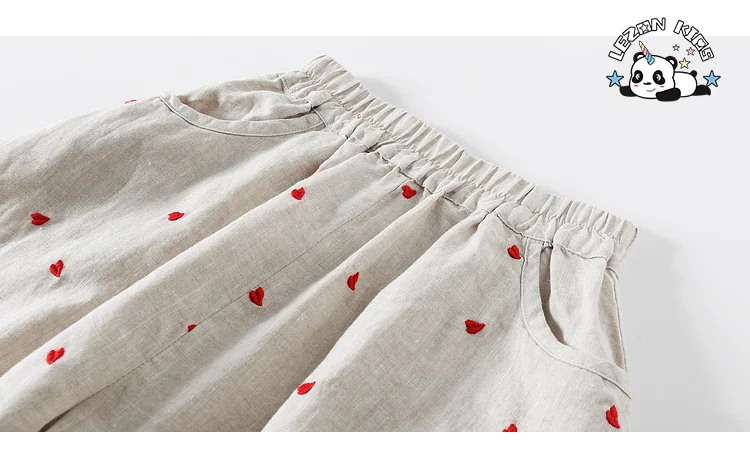 Conjunto de Duas Peças de Calças Lanterna sem Manga para Meninas, Fabricado por Atacado, para Verão - Product Image