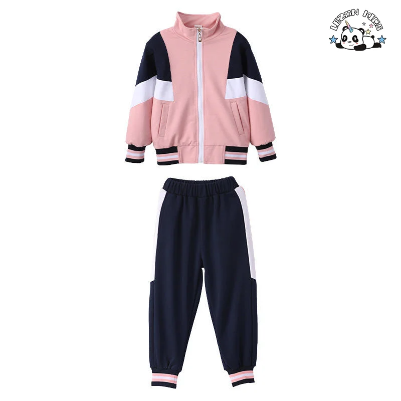 Fashion design kids primary preschool school uniform suit custom for boys and girls clothing set - Product Image