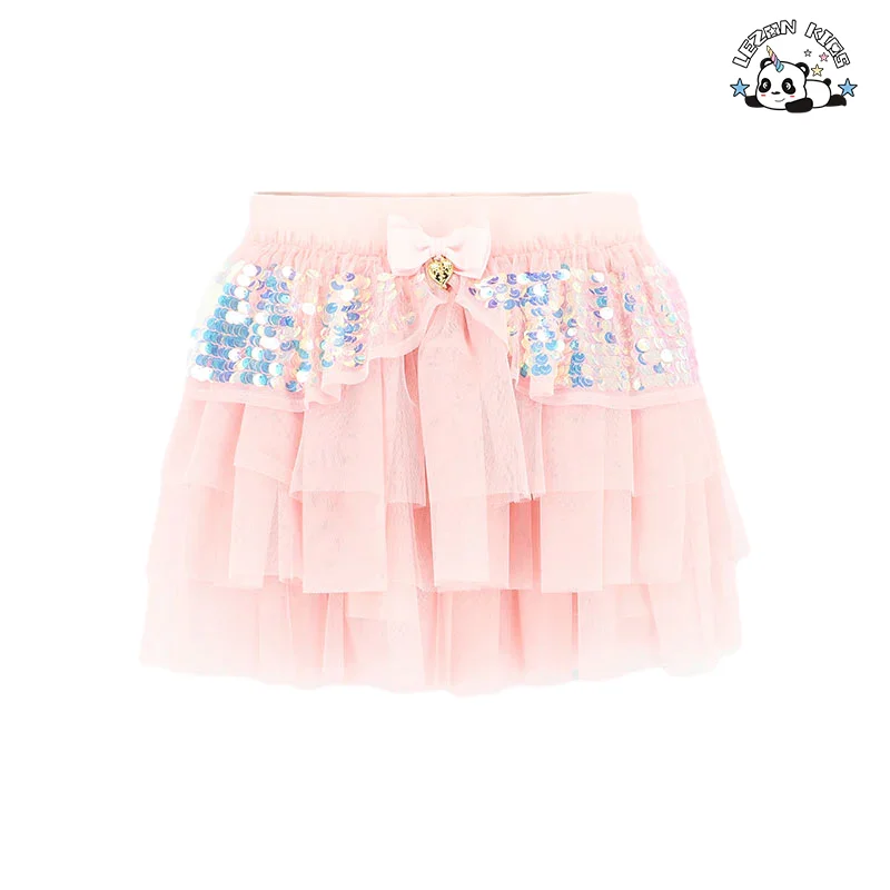Conjuntos de Princesa de Malha com Lantejoulas ao Estilo Americano Fashionable para Crianças Super Fadas Top e Saia Conjuntos de Roupas para Meninas - Product Image