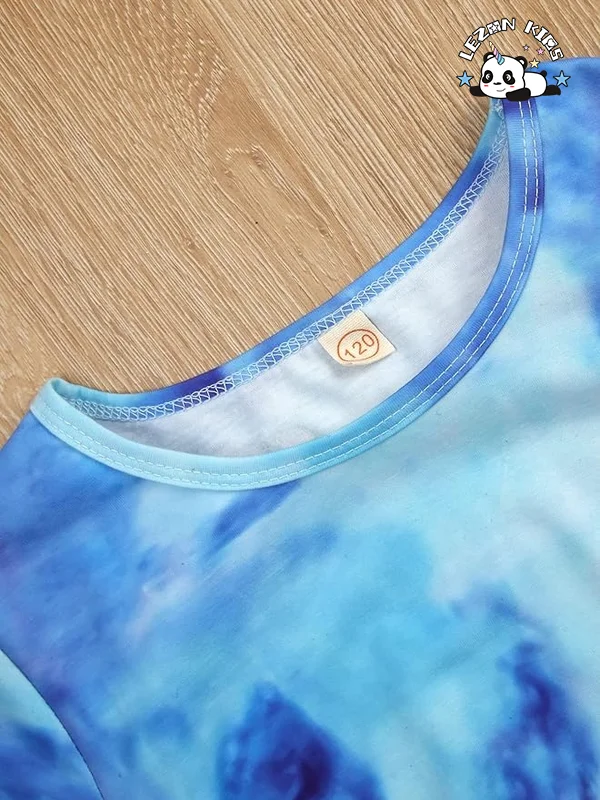 Conjuntos de verão para meninas com camiseta cropped com cordão elástico e shorts com bolsos laterais - Product Image