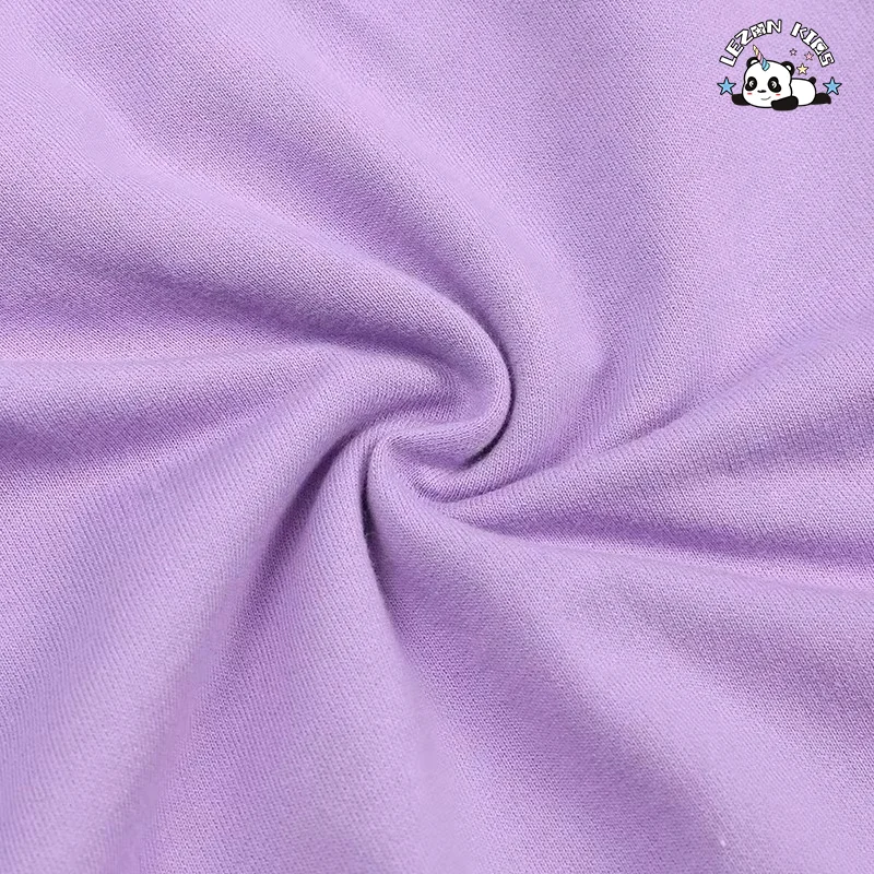 High Quality Colorful Fabric Customization Cotton Pullover Youth Clothing Sets Girls - Product Image