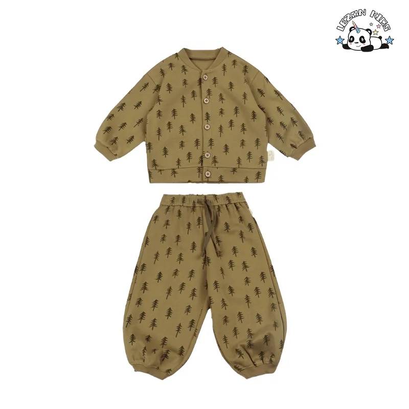 Most Popular Printed Custom Boys 2 Pieces Loungewear Kids Autumn 3-5 Years Little Girls Clothing Sets - Product Image