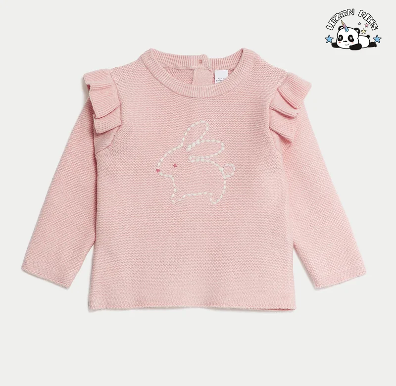 New Arrival Plain Soft Long Sleeves Long Pants Kids Clothing Set Toddler Girls Clothing Sets - Product Image
