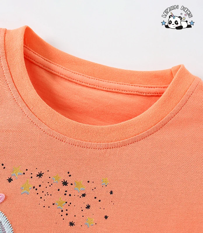 New Design Summer Children's Casual Short Sleeve Pants unicorn Printed Two-piece Girls Set - Product Image