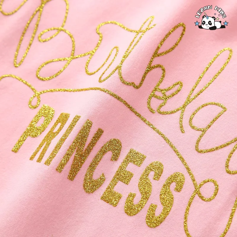 New Fashion Baby Girls Sleeveless Cotton Shorts Rose Gold Sequin Patches Girls Clothing Sets - Product Image