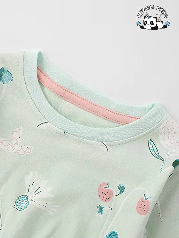 Conjuntos de Roupas Femininas Casuais com Estampa de Padrão de Primavera para Meninas de 2 a 14 Anos - Product Image