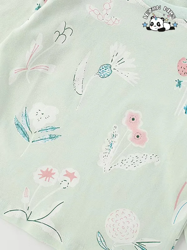 Conjuntos de Roupas Femininas Casuais com Estampa de Padrão de Primavera para Meninas de 2 a 14 Anos - Product Image