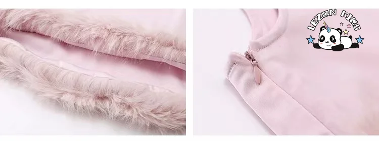 New Fashion Summer Faux Fur Decoration Top Tank with Jean Big Girls Clothing Sets Casual for size 12-14 - Product Image