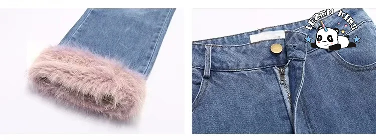 New Fashion Summer Faux Fur Decoration Top Tank with Jean Big Girls Clothing Sets Casual for size 12-14 - Product Image