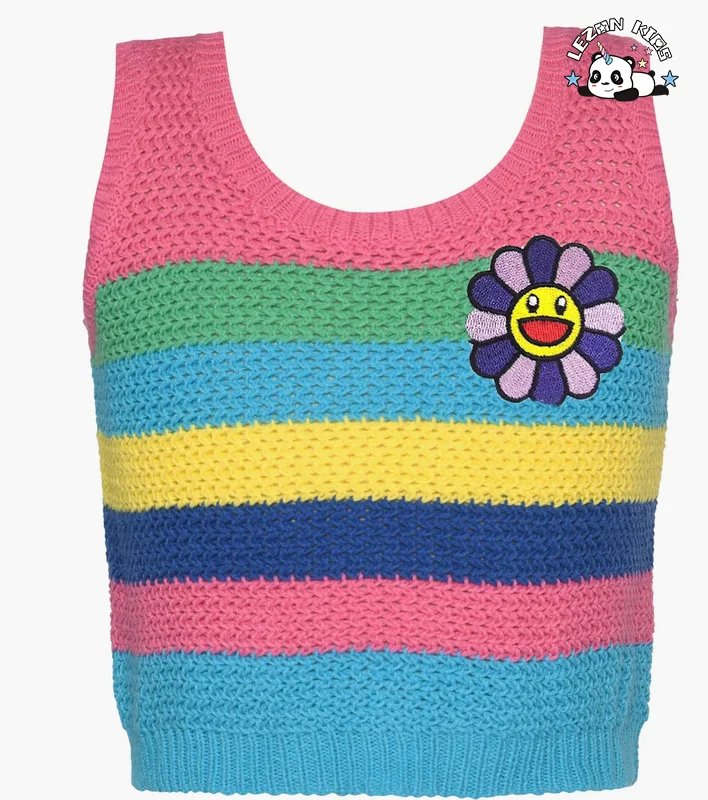 New Product Explosion colorful tank top and shorts 2 pcs girl clothing set for summer - Product Image