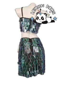 Novo Produto Explosão top tank com alças de spaghetti e saia longa conjuntos de roupas para meninas conjunto de roupas para meninas 2 peças - Product Image