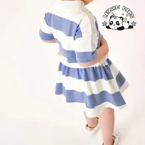 OEM Customizable Soft 100% Cotton Sweet Sport Skirt Luxury Girls Clothing Sets for Summer - Product Image