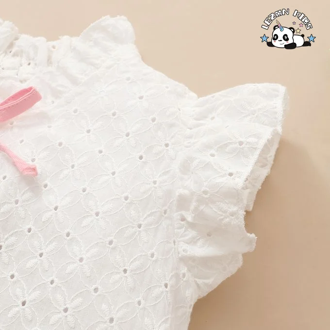 Conjunto de Roupas de Verão Personalizáveis para Meninas OEM Novo Top de Manga Curta Doce Saia Moda Infantil 2 Peças - Product Image
