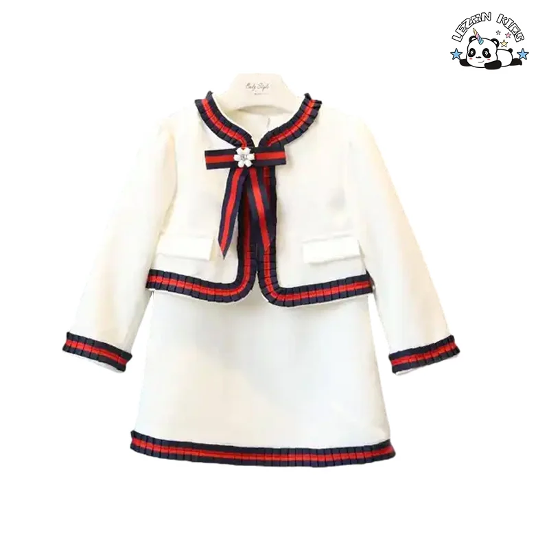 One-Piece Kids Suit Design Sleeveless Dress Coat 2-14 Years Western Style Fabric Clothes for Boys and Girls