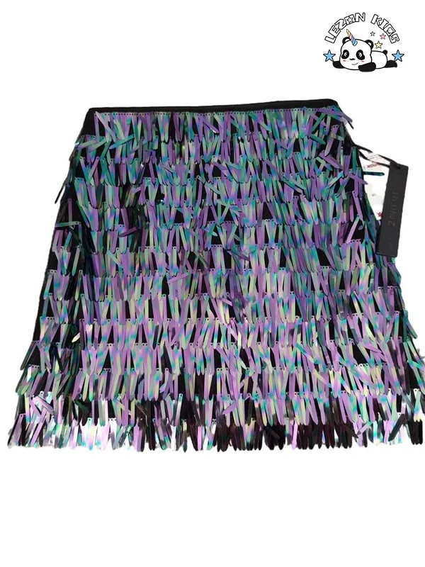 Conjunto de Saia e Top com Lantejoulas Coloridas Especialmente Projetado para Meninas - Product Image