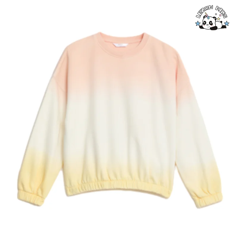 Conjunto de camisola de manga comprida e calções curtos para raparigas estilosas Conjunto de roupa infantil - Product Image