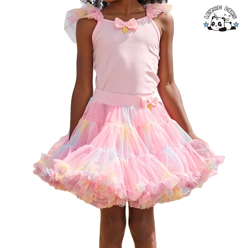 Conjunto de Top de Algodão e Saia Tutu Top Fashion Estilo Doce para Festa de Meninas Conjuntos de Roupas - Product Image