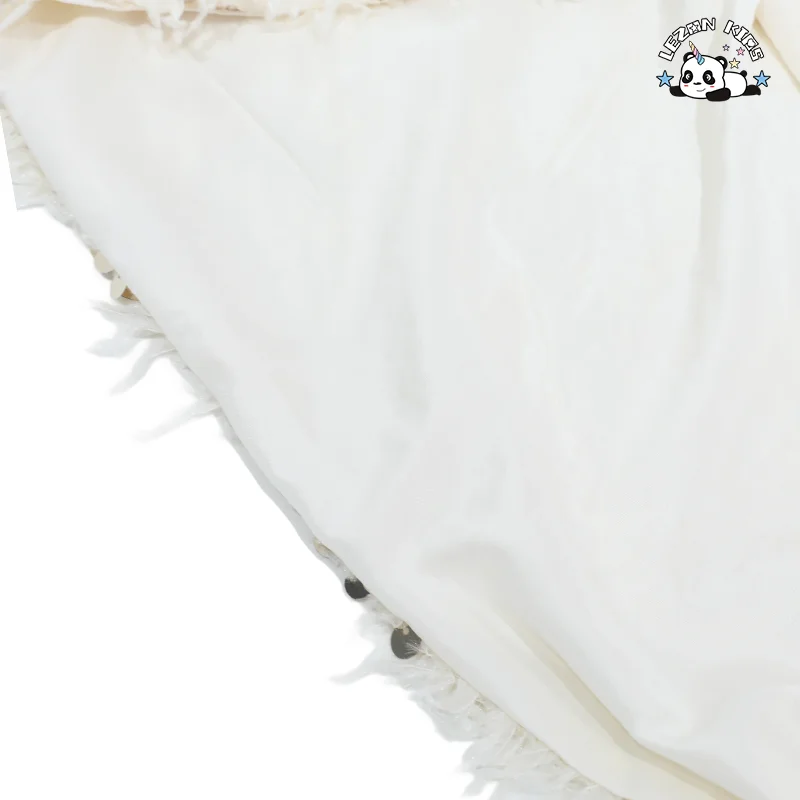 Conjuntos de Roupas Personalizadas para Meninas Mais Vendidos Vestido de Festa de Manga Longa com Roupas de Pena Sequined de Ouro para Crianças - Product Image