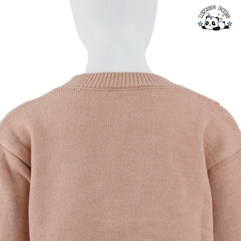 Two Pieces Long Sleeve Soft Knitting Pullover Sweater With Tutu Skirt Toddler Girl Winter Clothing Sets - Product Image