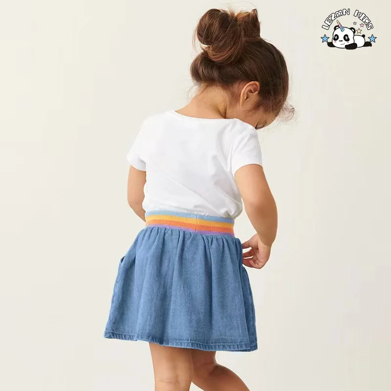 Wholesale Customization Cute rainbow Flower Printing Girls Clothing Sets for Summer - Product Image