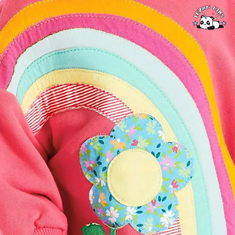 Wholesale Customization casual long sleeve and pants little cute girls clothing sets for spring - Product Image