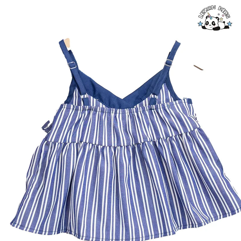 Atacado de Alta Qualidade Personalizado Roupa de Menina Fofa e Macia com Alça de Espaguete e Shorts 2 Peças Conjunto de Roupas - Product Image