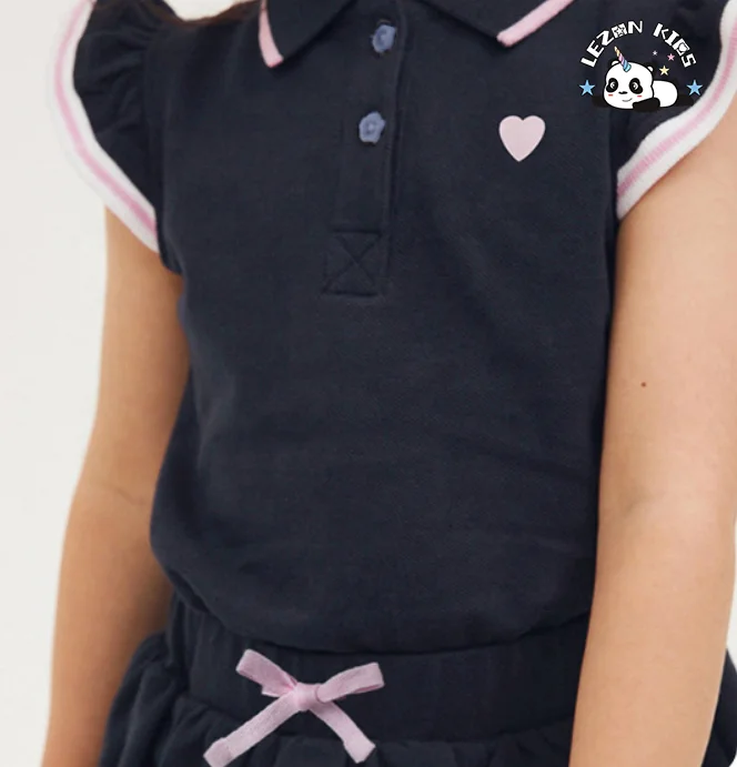 Wholesale custom children's clothing summer new girls skirt suit - Product Image