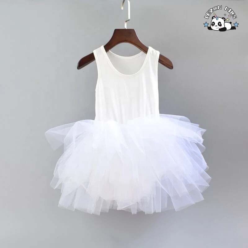 2021 fashionable fluffy children's tutu children's ballet girl tulle skirt princess layered tulle dress