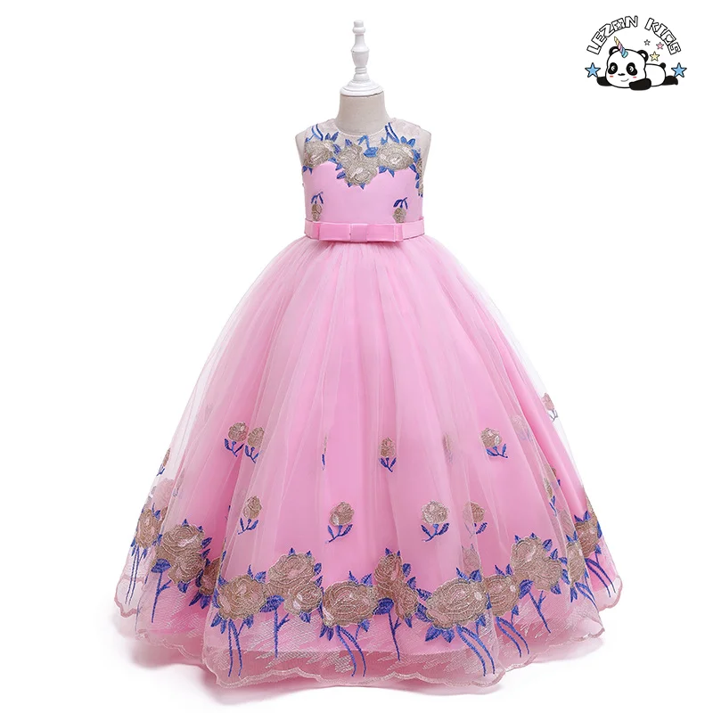 2022 Teen Girls Bridesmaid Dresses for Party Wedding Kids Ball Gown Princess Dress
