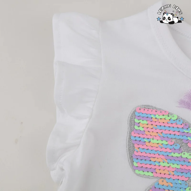 2024 Hot Sale Summer Dresses for Baby Girls Short Sleeve Sweet Dress Smocked Design Girl Dress - Product Image