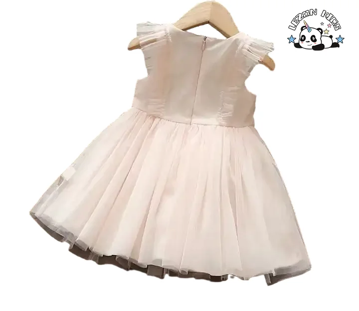 2024 Hot Sale Summer Sleeveless Girls Dress Net Yarn Girls Dress Breathable Casual Dresses - Product Image