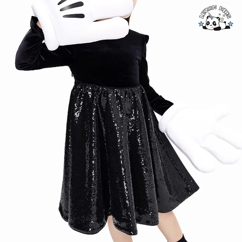 2024 Hot Selling Spring Long Sleeve Elegant Kids Satin Party Dress Design Girls Princess Dress - Product Image