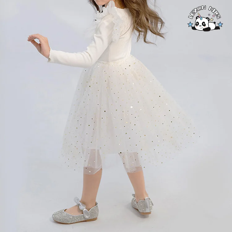 2024 New Arrival Spring Autumn Kids Luxury Frocks Princess Tulle Dress for 3-8T Girls - Product Image