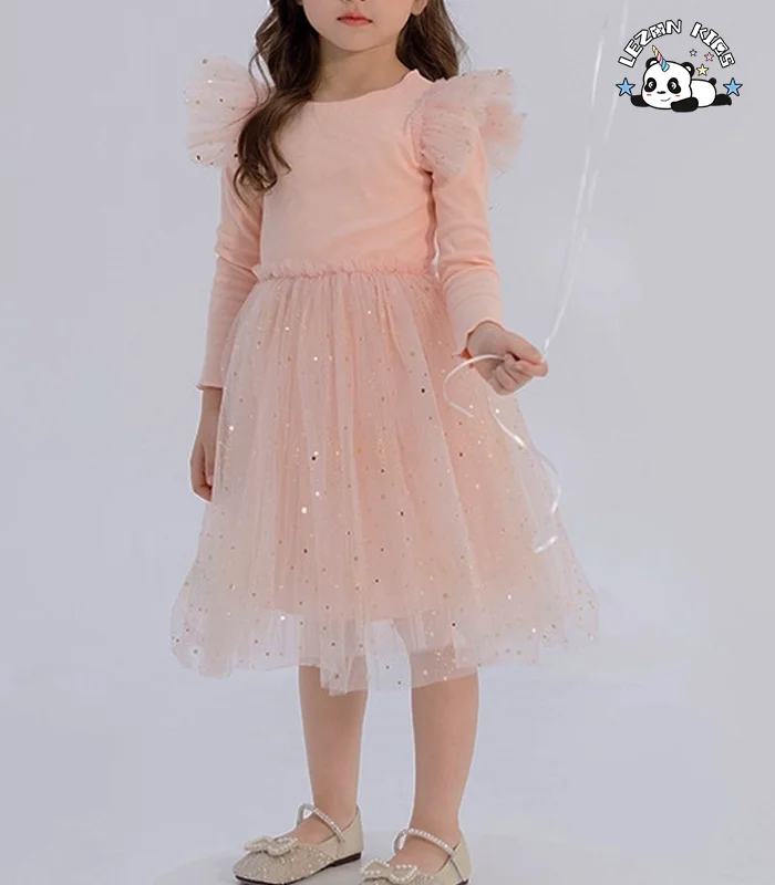 2024 New Arrival Spring Autumn Kids Luxury Frocks Princess Tulle Dress for 3-8T Girls - Product Image