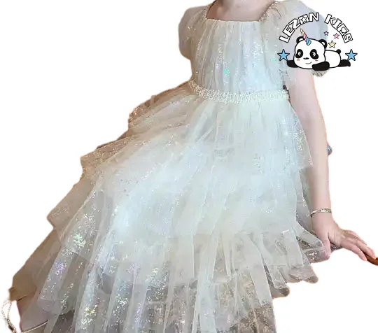 2024 New Fashion summer dress for girls kids girls princess long luxury wedding fairy dress