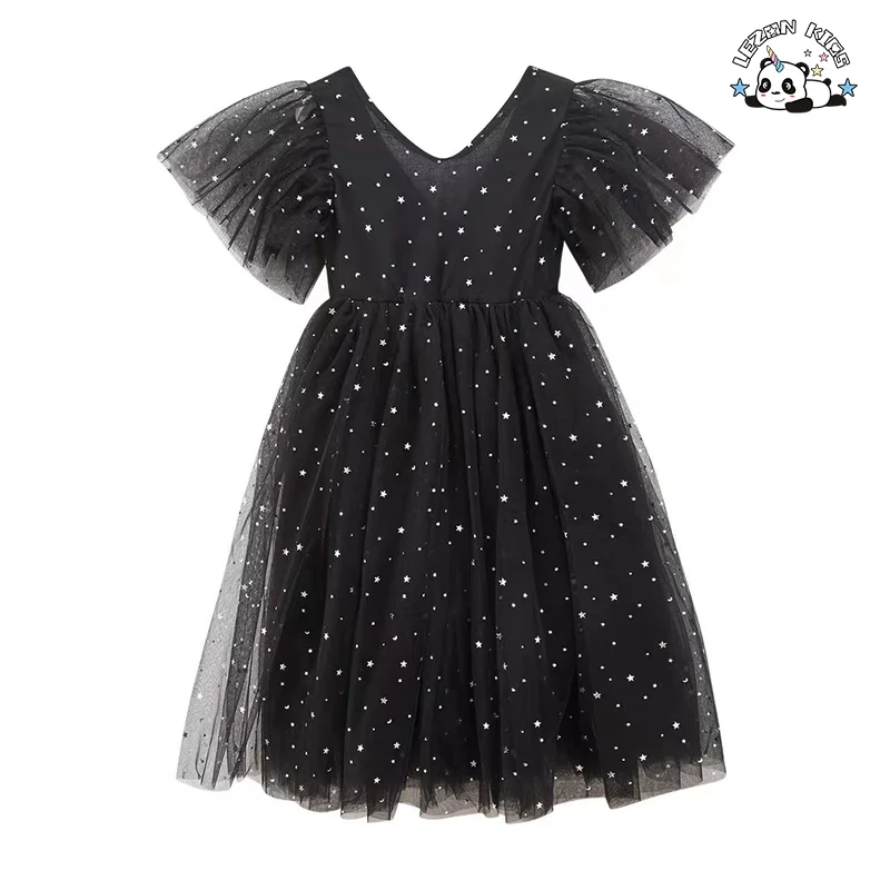 Novo Produto de 2024 Vestidos de Tule Elegantes e Divertidos para Meninas Festa Tutu para Meninas Vestido de Domingo - Product Image