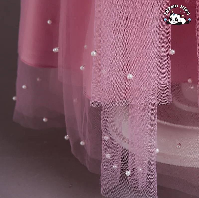Beautiful Little Queen Flower Girl Children Mesh Tulle Flower Girl Dresses Christmas Clothes Casual Custom Summer Kids - Product Image