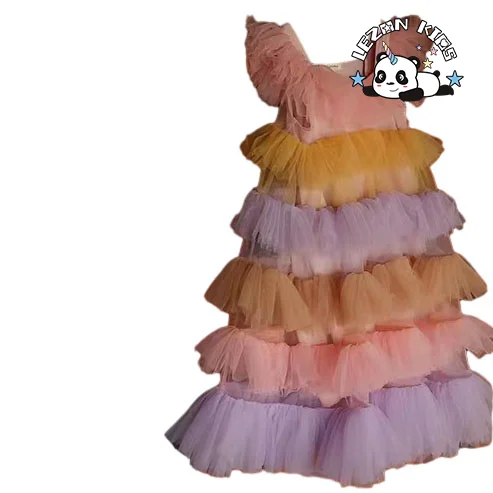 Best New Product of 2024 colorful cute soft tulle cake frocks latest children dress designs - Product Image