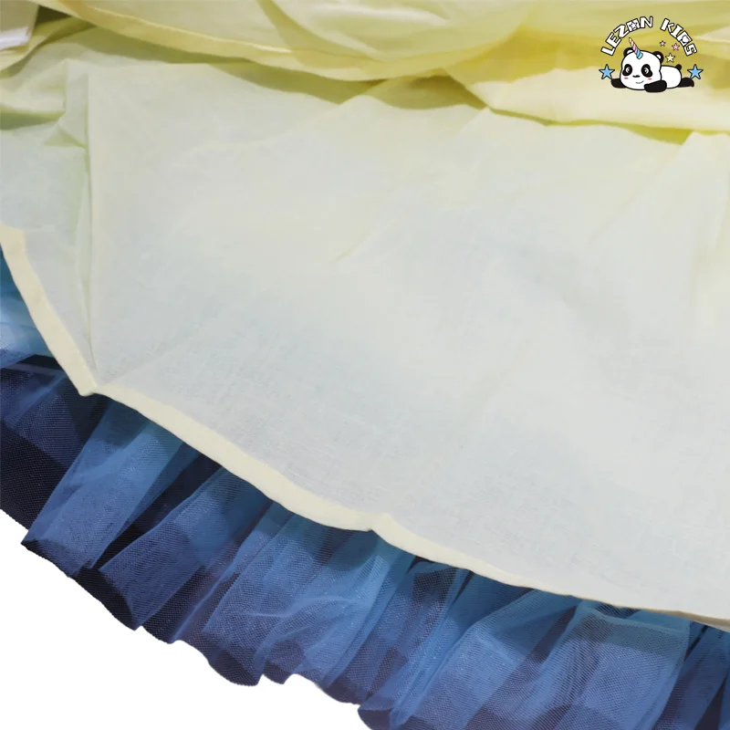Best New Product of 2024 colorful flying sleeve tutu cake dress latest children dress designs - Product Image