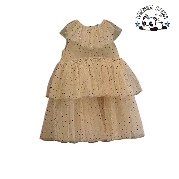 Melhor Novo Produto de 2024 vestido de tule com estrelas coloridas para meninas vestidos 2-12 roupas infantis