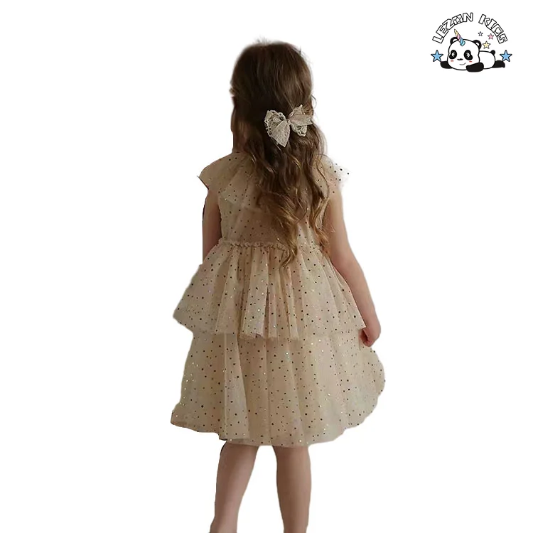 Best New Product of 2024 colorful small star printing tutu cake dress girls dresses 2-12 children clothing - Product Image